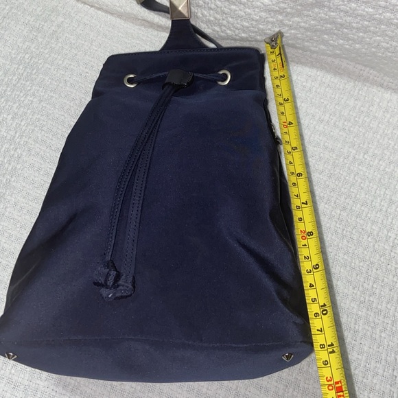 RARE Like new Vintage Gianni Versace sling nylon leather & chain backpack main image 14